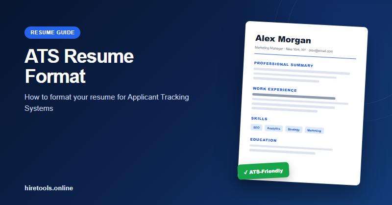 ATS Resume Format - How to write ATS-Friendly Resume to get hired